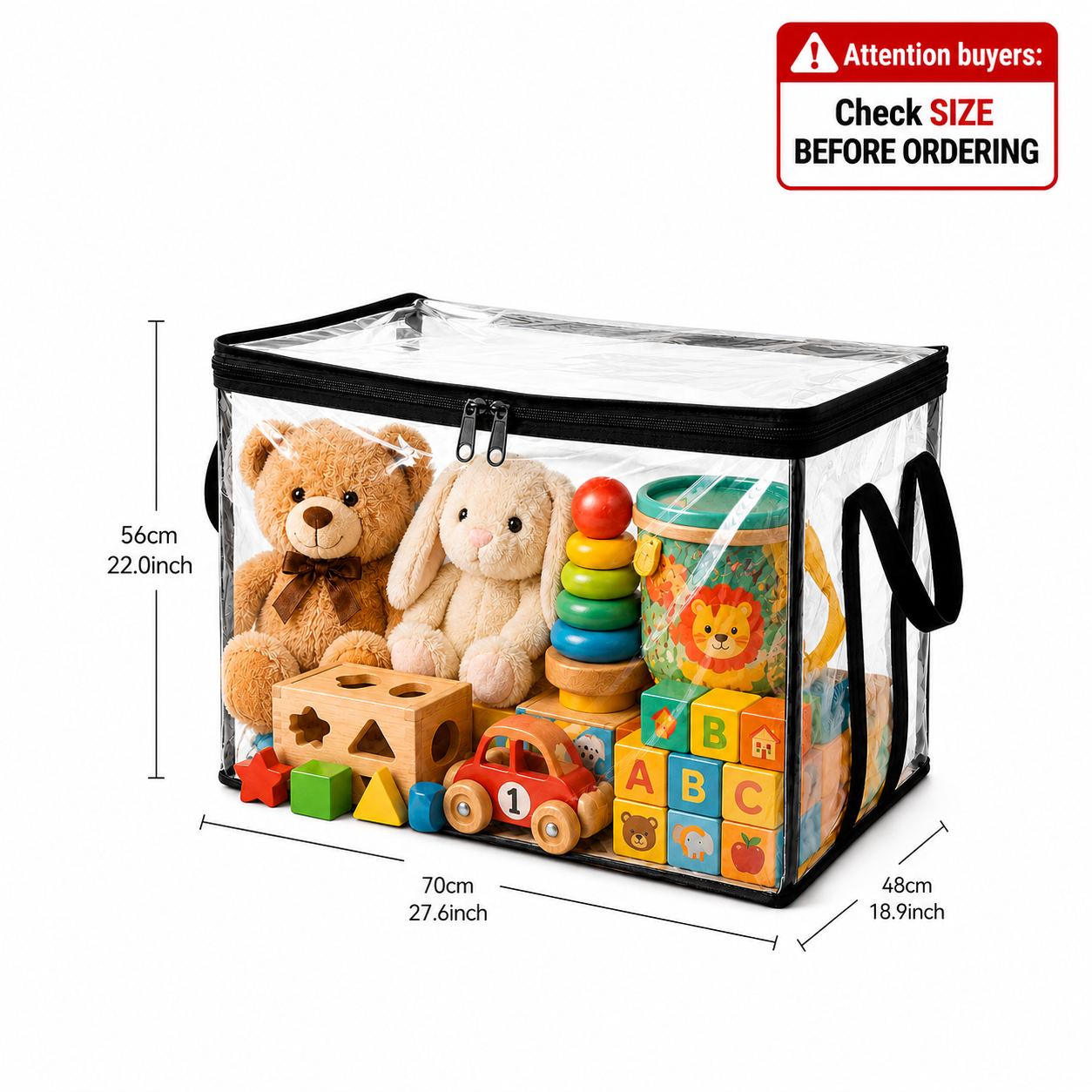 Large Clear Thick Plastic Storage Box