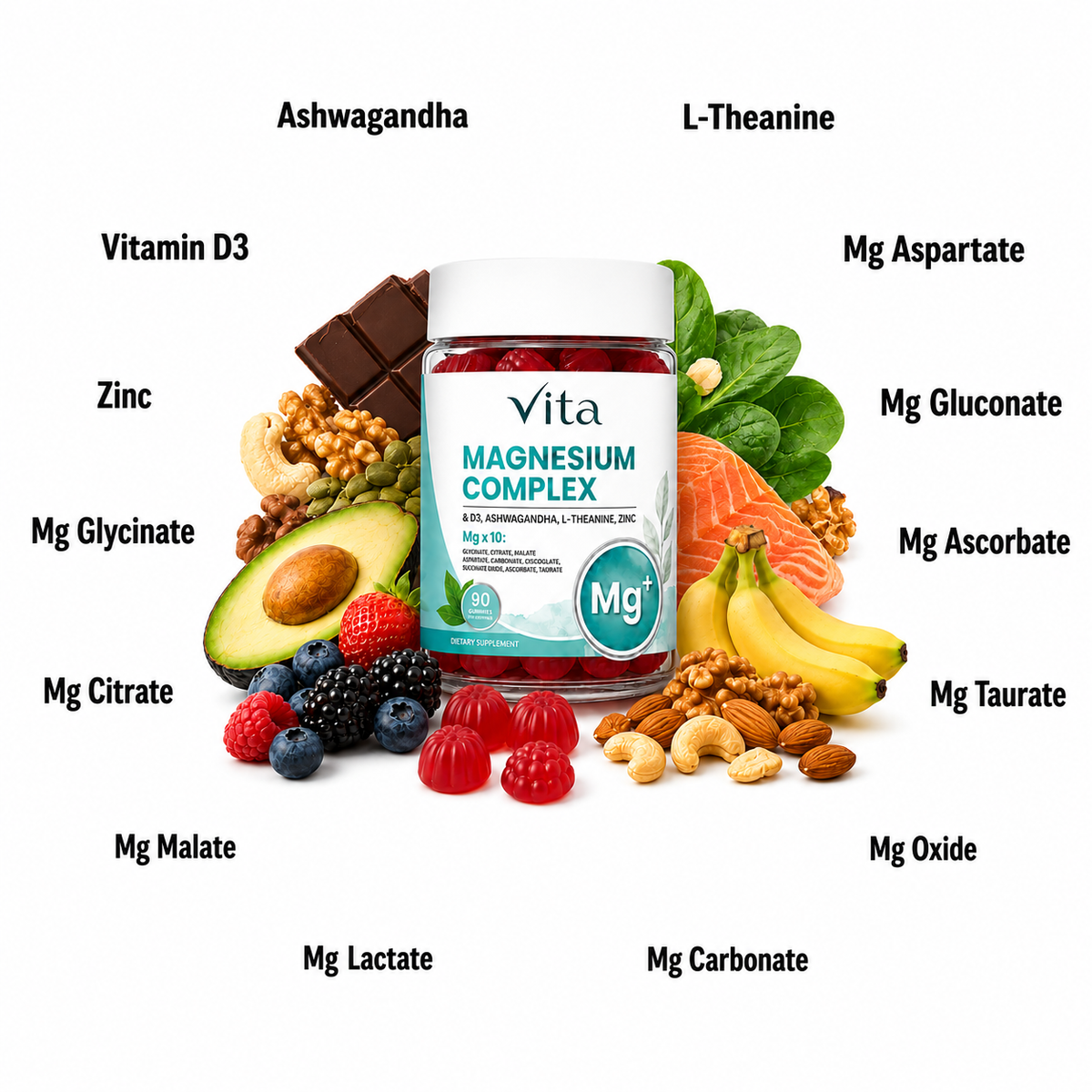 Vita Magnesium Complex 14-in-1 Gummies